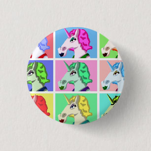 Badge Rond 2,50 Cm Bouton de licorne de bruit