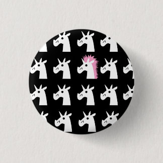 Badge Rond 2,50 Cm Bouton de licorne de coiffure