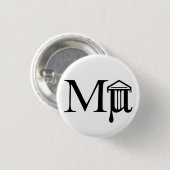 Badge Rond 2,50 Cm Bouton de logo de Mµseum (Devant & derrière)