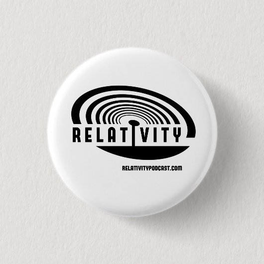 Badge Rond 2,50 Cm Bouton de logo de RELATIVITÉ (Devant)