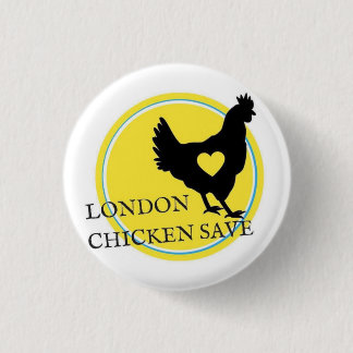 BADGE ROND 2,50 CM BOUTON DE LOGO D'ÉCONOMIES DE POULET DE LONDRES