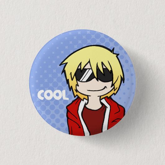 Badge Rond 2,50 Cm Bouton de Luc (Devant)