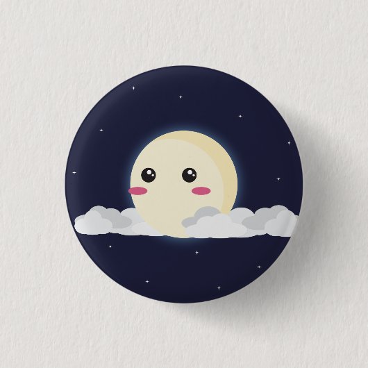 Badge Rond 2,50 Cm Bouton de lune (Devant)
