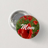 Badge Rond 2,50 Cm Bouton de maman de champ de pavot (Devant & derrière)