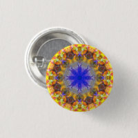 Bouton de mandala de rêve psychédélique coloré