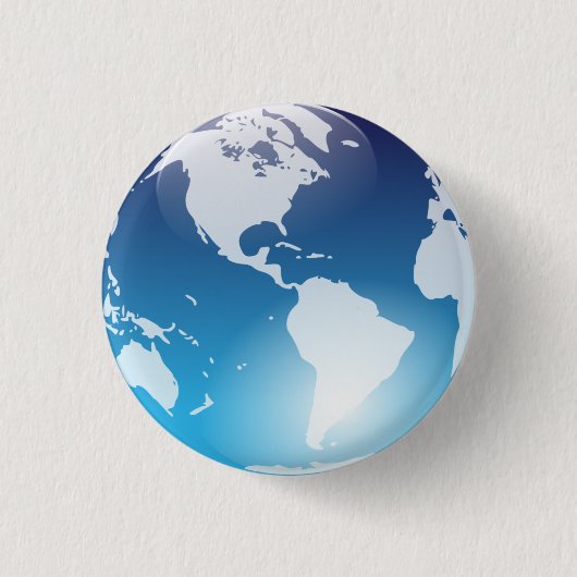Badge Rond 2,50 Cm Bouton de marbre bleu (Devant)
