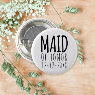 Badge Rond 2,50 Cm Bouton de Mariage de la fête nuptiale d'honneur