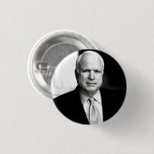 Badge Rond 2,50 Cm Bouton de McCain B&W (Devant & derrière)