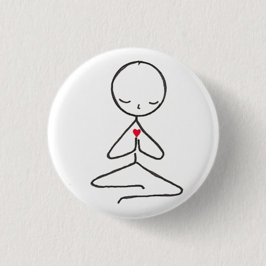 Badge Rond 2,50 Cm Bouton de Meditator (petit) (Devant)