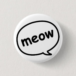 Badge Rond 2,50 Cm Bouton de Meow
