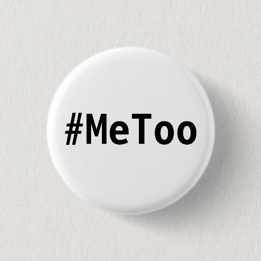 Badge Rond 2,50 Cm bouton de #MeToo (Devant)