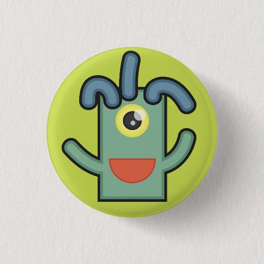 Badge Rond 2,50 Cm Bouton de monstre : Nouille (Devant)