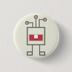 Badge Rond 2,50 Cm Bouton de monstre : Robot