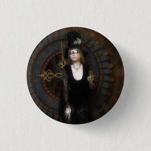 Badge Rond 2,50 Cm Bouton de montre de Steampunk (Devant)