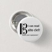 Badge Rond 2,50 Cm Bouton de musique (Devant & derrière)