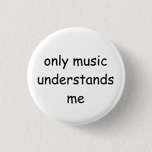 Badge Rond 2,50 Cm Bouton de musique (Devant)