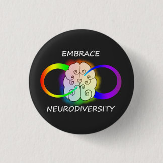 Badge Rond 2,50 Cm Bouton de Neurodiversity d'étreinte dans