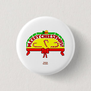Badge Rond 2,50 Cm Bouton de Noël