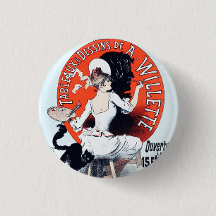 Badge Rond 2,50 Cm Bouton de Nouveau d'art d'exposition de Jules