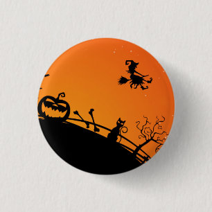Badge Rond 2,50 Cm Bouton de nuit d'Halloween