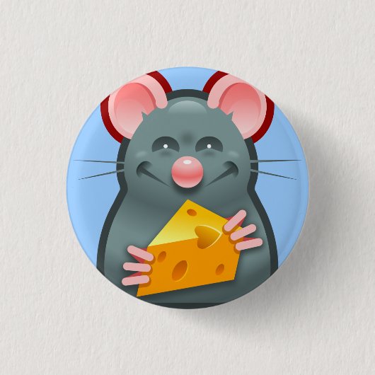 Badge Rond 2,50 Cm Bouton de PackRat petit (Devant)