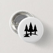 Badge Rond 2,50 Cm Bouton de pictogramme de forêt (Devant & derrière)