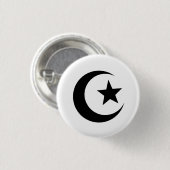 Badge Rond 2,50 Cm Bouton de pictogramme de mosquée (Devant & derrière)