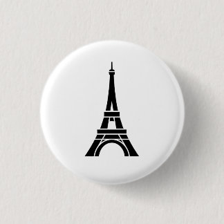 Badge Rond 2,50 Cm Bouton de pictogramme de Tour Eiffel