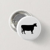 Badge Rond 2,50 Cm Bouton de pictogramme de "vache" (Devant & derrière)