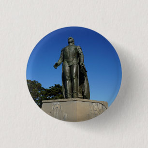 Badge Rond 2,50 Cm Bouton de Pinback de statue de Christophe Colomb