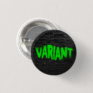 Badge Rond 2,50 Cm Bouton de pinceau vert VARIANT Graffiti