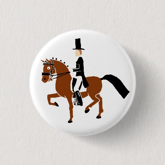 Badge Rond 2,50 Cm Bouton de poney de dressage ! (Devant)