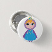 Badge Rond 2,50 Cm Bouton de princesse Dakota (Devant & derrière)