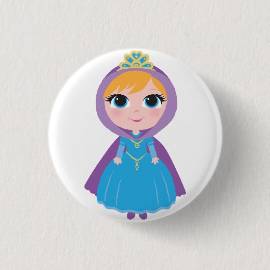 Badge Rond 2,50 Cm Bouton de princesse Dakota (Devant)