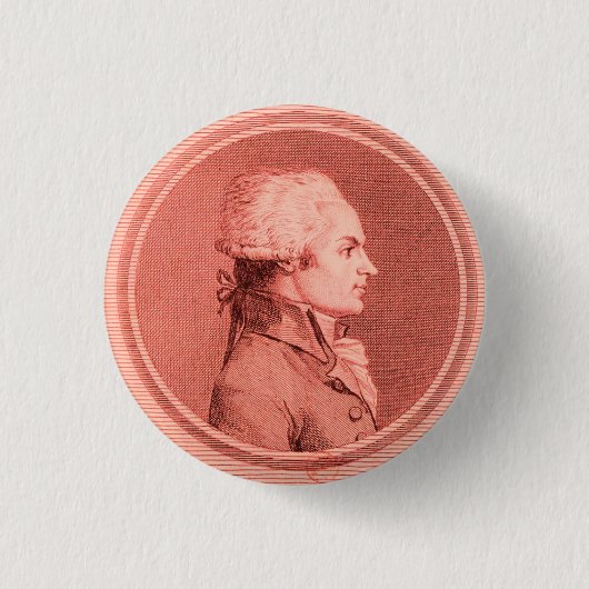 Badge Rond 2,50 Cm Bouton de profil Robespierre (Devant)