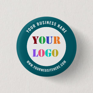 Badge Rond 2,50 Cm Bouton de promotion d'entreprise Votre logo Nom Si