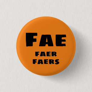 Badge Rond 2,50 Cm Bouton de pronoms Fae, Faer, Faers