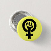 Badge Rond 2,50 Cm Bouton de puissance de femme (Devant & derrière)
