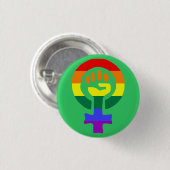 Badge Rond 2,50 Cm Bouton de puissance de femme (Devant & derrière)