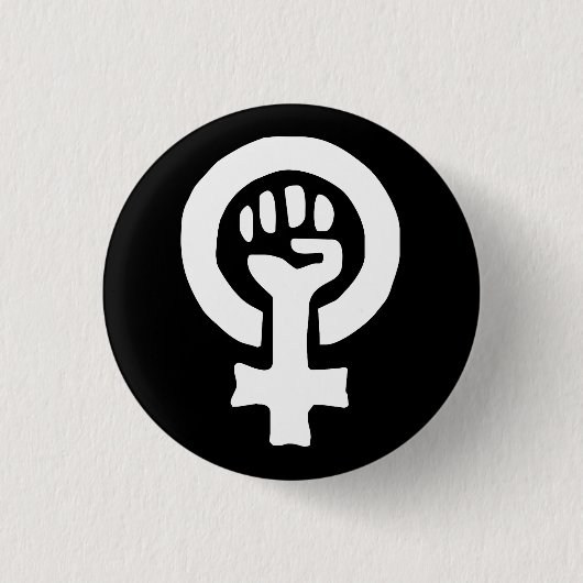 Badge Rond 2,50 Cm Bouton de puissance de femme (Devant)
