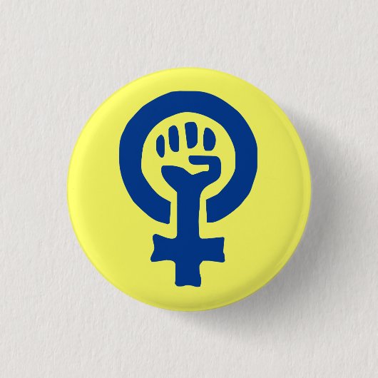 Badge Rond 2,50 Cm Bouton de puissance de femme (Devant)