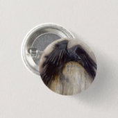 Badge Rond 2,50 Cm Bouton de Raven de râteau (Devant & derrière)