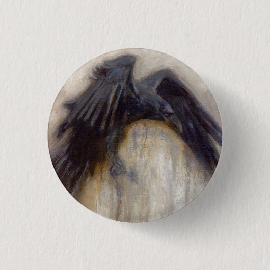Badge Rond 2,50 Cm Bouton de Raven de râteau (Devant)