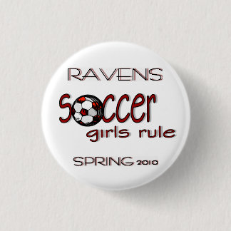 Badge Rond 2,50 Cm Bouton de règle de filles du football