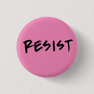Badge Rond 2,50 Cm Bouton de résistance rose, petit ou choisir la cou
