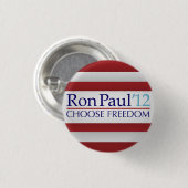 Badge Rond 2,50 Cm Bouton de Ron Paul 2012 (Devant & derrière)