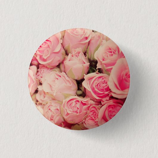 Badge Rond 2,50 Cm Bouton de rose de rose (Devant)