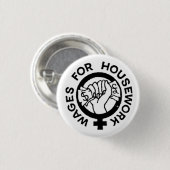 Badge Rond 2,50 Cm Bouton de salaire ménager (Devant & derrière)