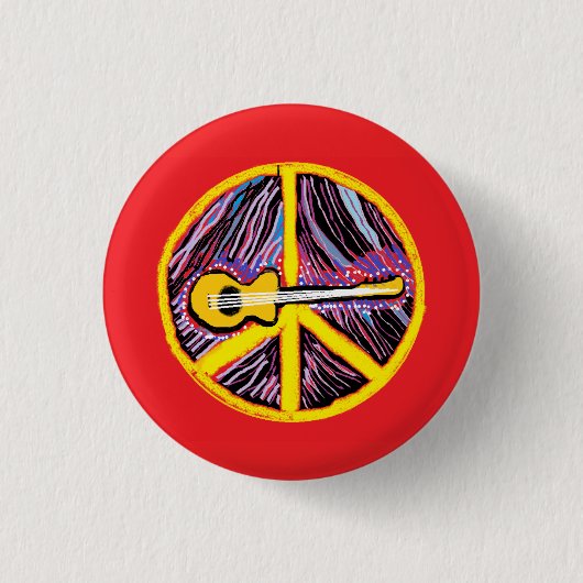 Badge Rond 2,50 Cm Bouton de signe de paix (Devant)