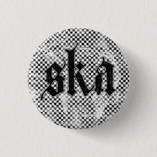 Badge Rond 2,50 Cm Bouton de Ska (Devant)